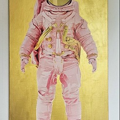 Roze Astronaut geschilderd door 