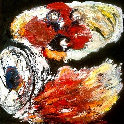 Vlammend kind (met  hoepel) geschilderd door 